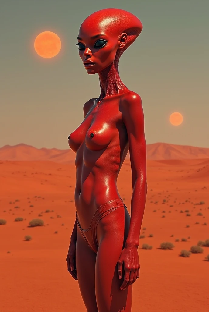 3 Nude alien girl sexy full body , lizard snake skin,3 fingers ,2 vagina 's, ALIEN!!! Ginger dark skin, oiled body, blessing body, round shaped small breasts, 8k ultra quality, Starfall, alien attack Alien on mars