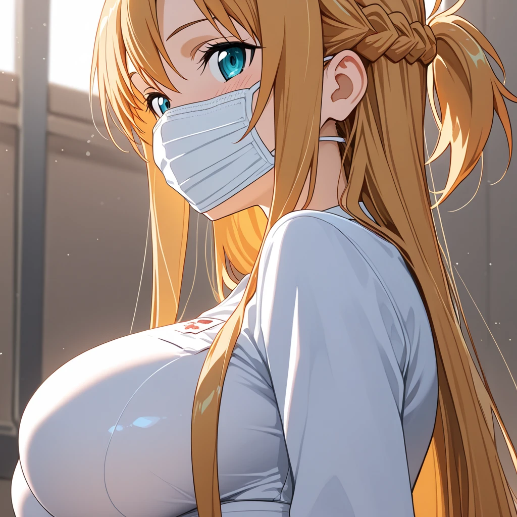 1 girls, (detailed light blue eyes, longeyelashes, detailed beautiful face:1.2), 4k quality, (Long blonde hair:1.5), (arms behind back:1.3), (big breasts:1.6), (blushing:1.4), long hair, hair between eyes, (white bikini with side lacing, tight White bikini, 18 years old:1.5), (Bondage:1.3), raised eyebrows, full breasts, OTN, White Gag, gagged, (Lying:1.5), (laying In a bed in a dark basement of a serial killer:1.6), anxious facial expression, looking at the Viewer, Viewer very Close to her breasts