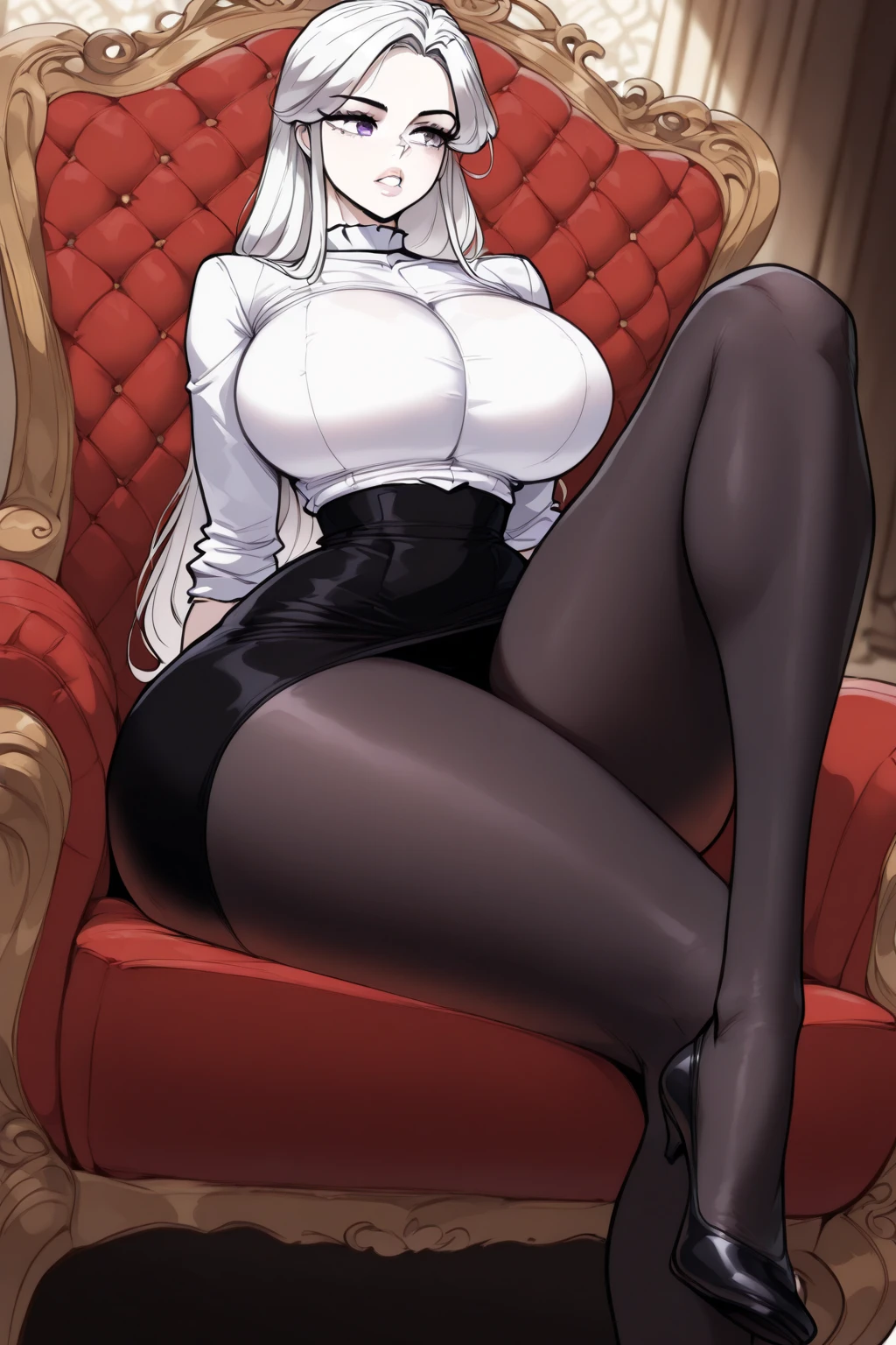 Hi res, masterpiece, 8k, nsfw, train, night, ann takamaki, (gigantic tits: 1.6), (dense pubic hair: 1.4), (mesh top: 1.6), (red leather mini skirt: 1.4), (black lace-trimmed stockings: 1.4), (black high heels: 1.4), lewd expression, slutty face, erotic smile, (she is giving a fellatio to an old man while being sit and squrting cum: 1.6)),