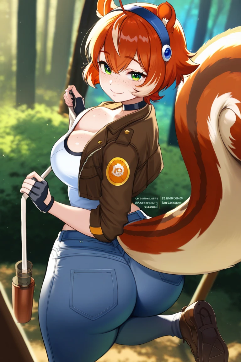 thick thighs, huge hips, huge breasts, kitsune, shorts, drinking, drunk