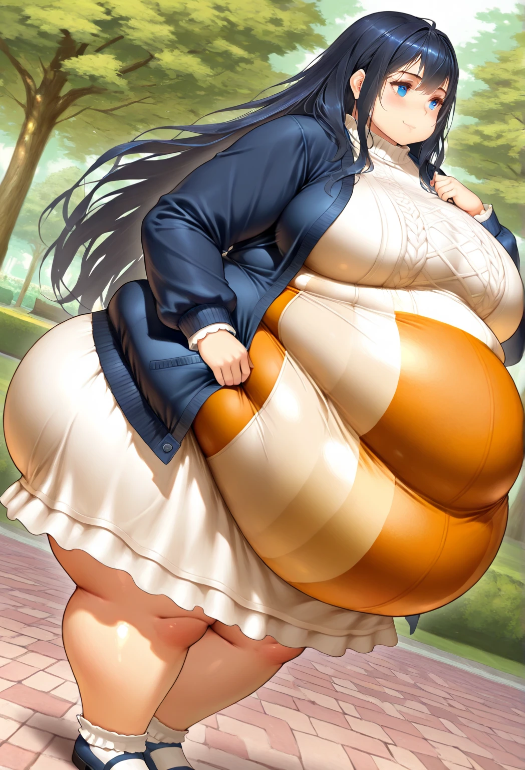 (masterpiece), HD Quality, (perfect eyes), (best quality), (highly detailed), big cheeks, obese body, cute
