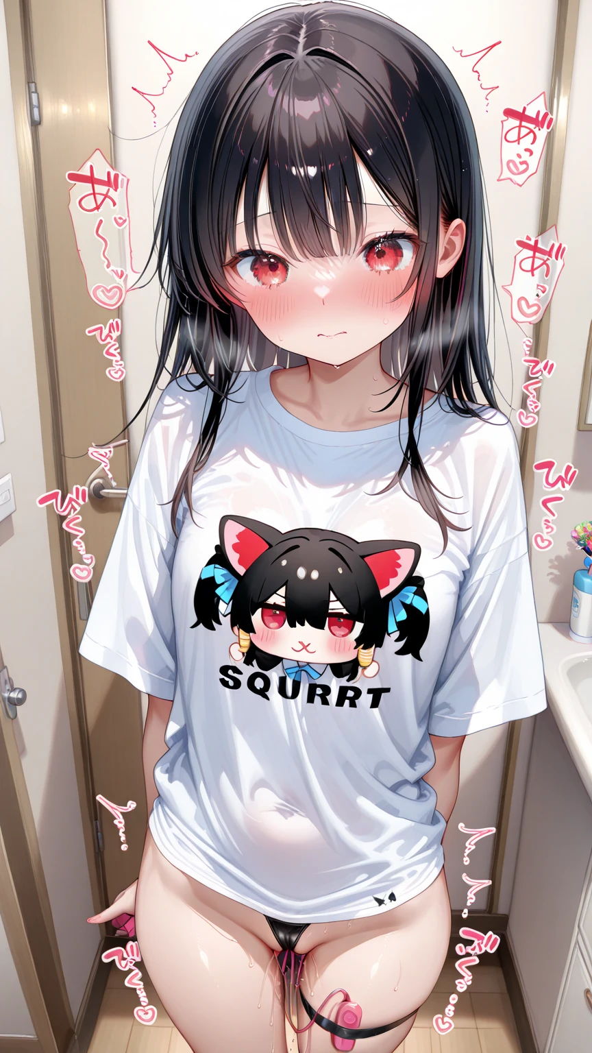(step piece, highest quality),1 girl,shoulder length black hair, eyes are brown,black glasses,blush,Looks a little shy but happy,Feels good,Sense of openness,With teary eyes,eyes are brownです,cute,positive,leaning forward,black shoes,peace sign with both hands,While flipping up my small, white, dirty underwear.,Thin underwear that digs into genitals that are too small,The girl's panties stuck together and turned yellow.,See-through white underwear,Alley,back alley, absurd, High resolution, super sharp, In 8K, Elementary school girl,solo、small child、infant、small height,vagina、transparent pink female genitalia,naked,Please open your genitals、 Sheer white underwear, close-up,squatting position,M-shaped legs,Masturbating,looking at the viewer,urination from female genitals,lots of pee,I urinated,show off your pee,must: Squat down and spread your legs as wide as possible,Detailed clean cracks,