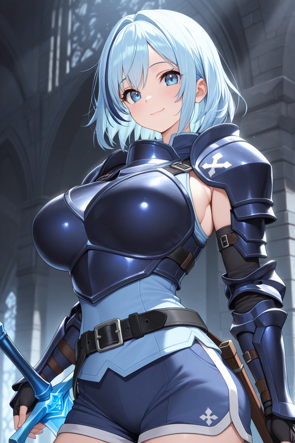 Beautiful detailed girl, Clear and beautiful, Personality as the main point of view, radiant skin, girls, femele, young, 20yo, bobbed hair, Short Cut, ((Short boots, Knee and ankle mid-height boots)), beautiful detail, cold face, cold expression, beautiful-detailed eyes, Blue Eyes, Small breasts, tiny boobs, blue eyess, Full-fledged skin texture, Very good 8KCG wallpapers, very fine 8K CG wallpaper, watercolor (medium), female warrior, purple color hair, Hair color RGB value 863c91, (((Full-body cut))), cat ear, , moonlit night, (((Dark Night, deep night))) (((Natural background, mountains, wood))), ((plein air)), short-hair, beautiful detail glass hair, ((Chinese costumes, Costumes with indigo as the base color, Iron protective armor cover in the shape of a lion's face on the chest, Chest lion face shape sculpture protector, Indigo ironclad shoulder guard, Ironclad wrist and back guards , Protector under Chinese style, Waistband black, A large iron ornament in the middle of the waistband, The front covering of the bottom is a grey cloth, Two layers of side coverings, Lateral shield iron scales, Indigo knee brace, Knee-length ironclad boots, Ironclad boots,