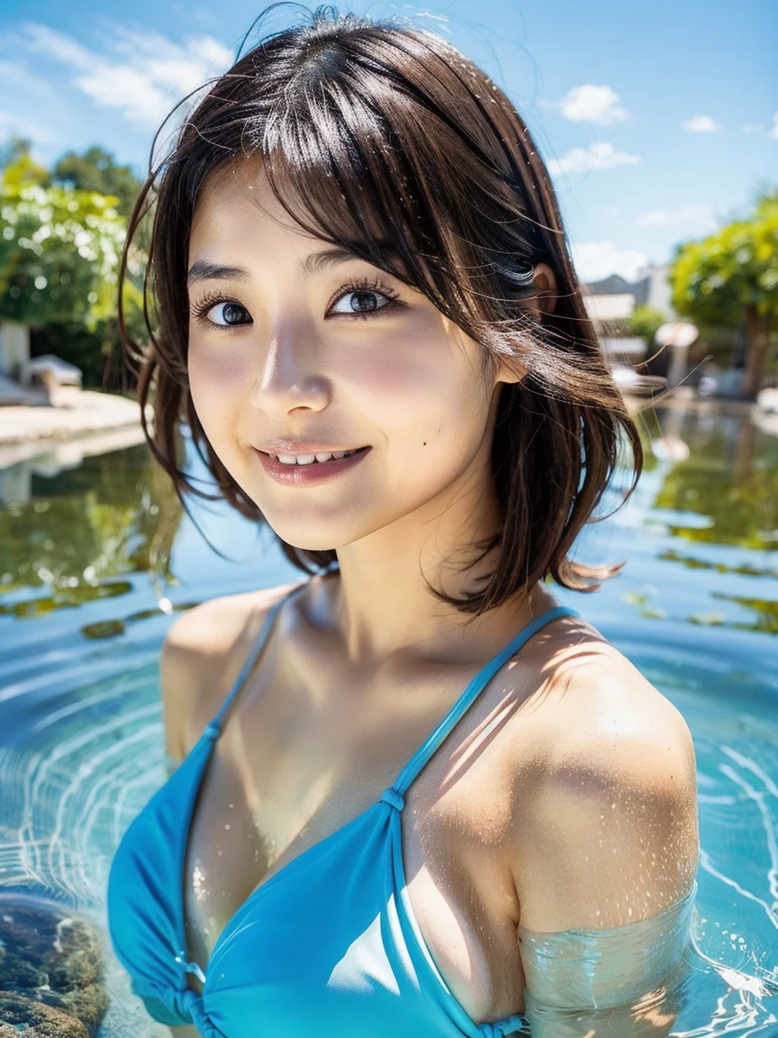 ((masterpiece)), ((Highest quality)), (Beautiful young and young man portrait), Eye for perfect detail, Face with perfect detail, Very elaborate nose,, Perfect Teeth, Expose your shoulders, charm, Perfect Face, Dimples on cheeks, Written boundary depth, High resolution, ((Realistic skin texture)), Naked Asian Women, Asian man in swimsuit,,Young Sensual Gravure Idol, Ayaka, Young and cute gravure idol, Bubble bath, Young and thin gravure idol, Wet body, Cute Woman, Japanese Model, Shiny wet skin!!、A man caresses a woman from behind