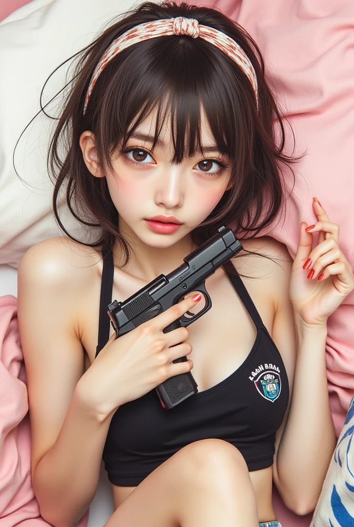 One girl Russian Flat Chest Abdominal muscles Completely naked Landmine makeup Small Boobs Sheep horns on the head Devil wings on the back Standing with your legs apart palace Shooting from the front Carrying a weapon Young face Completely naked Firm Skin Beauty high resolution High precision ((青髪とBlack Hairのツートン)) Detailed skin Age 25 Red eyes Detailed face whole body smile Double teeth Black Hair ((Bobcut))