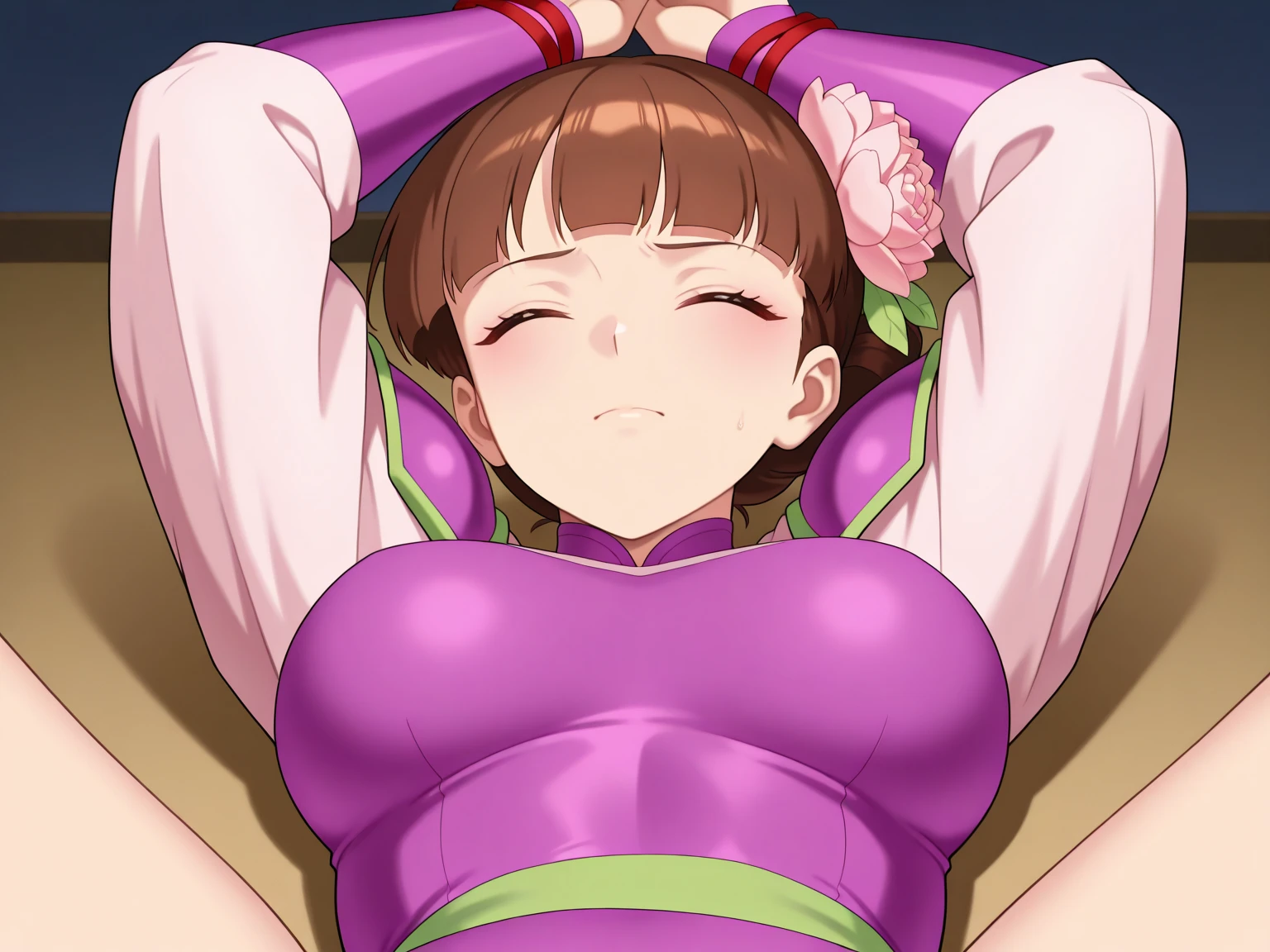 8K quality、High resolution、Realistic skin texture、High resolutionの瞳、、Blowjobする女、Brown long hair、、A simple green Chinese dress made from light fabric.、Dignified face、thin、Model Body Type、Realistic female genitalia、Deep and realistic penis swallowing、Blowjob、deep throat、Semen-covered body、put penis in mouth all the way to the base、Shooting from the side、Swallowing a lot of semen