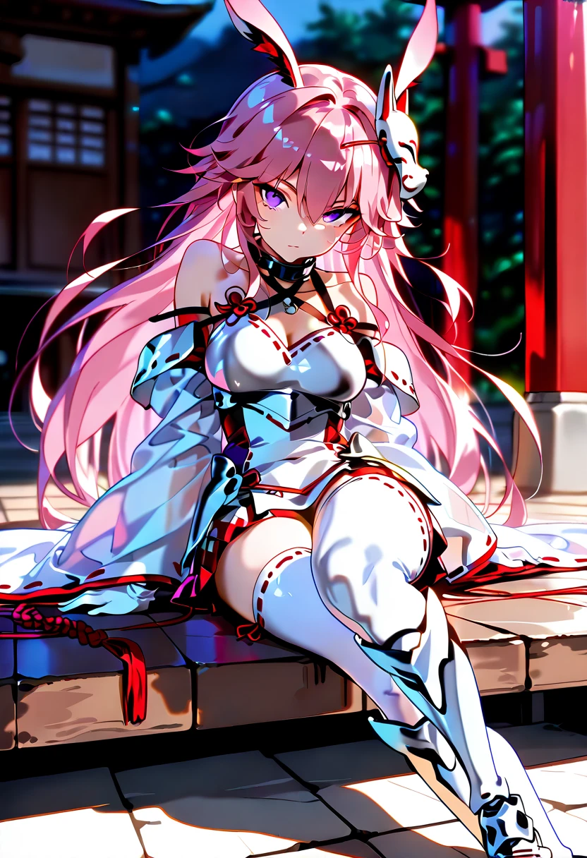 (masterpiece, 最high quality:1.2), High resolution, High resolution, alone, One girl, , Pink Hair, Magical girl, Long Hair, Pink Eyes, smile, View your viewers, seiza, Heart-shaped hair, Side bust, Earrings, big, big chest, light smile, teeth, Portrait Shot, Upper Body Shot, Sitting, 桜が舞い散るなかにSitting, foot in water, foot crossed, foot, Thighs, procedure, Blur the background, Are standing, Beautiful Face, Perfect Fingers, Perfect Anatomy, Portrait Shot, masterpiece, high quality.