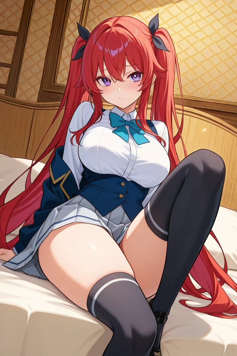 red hair,red eyes1girl, ((cuddling handjob)), 1boy, , sweater, , sweat,, masterpiece, best quality, highly detailed