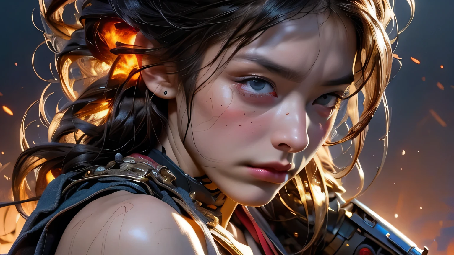 Very detailed, Advanced Details, high quality, 最high quality, High resolution, 1080P, hard disk, beautiful,(Sweaty face,she'Equipped with a badly damaged mech,Full Body Shot Wearing a bright red Iron Man suit short hair Black Hair Kindergarten girl Spread your legs wide Do not expose any skin other than the face Steam coming out of my head Steam coming out of my head Open one'I opened my mouth in disgust. Losing the battle The armor is badly damaged Pieces of armor fly off I'get attacked. Ahegao I feel sexy