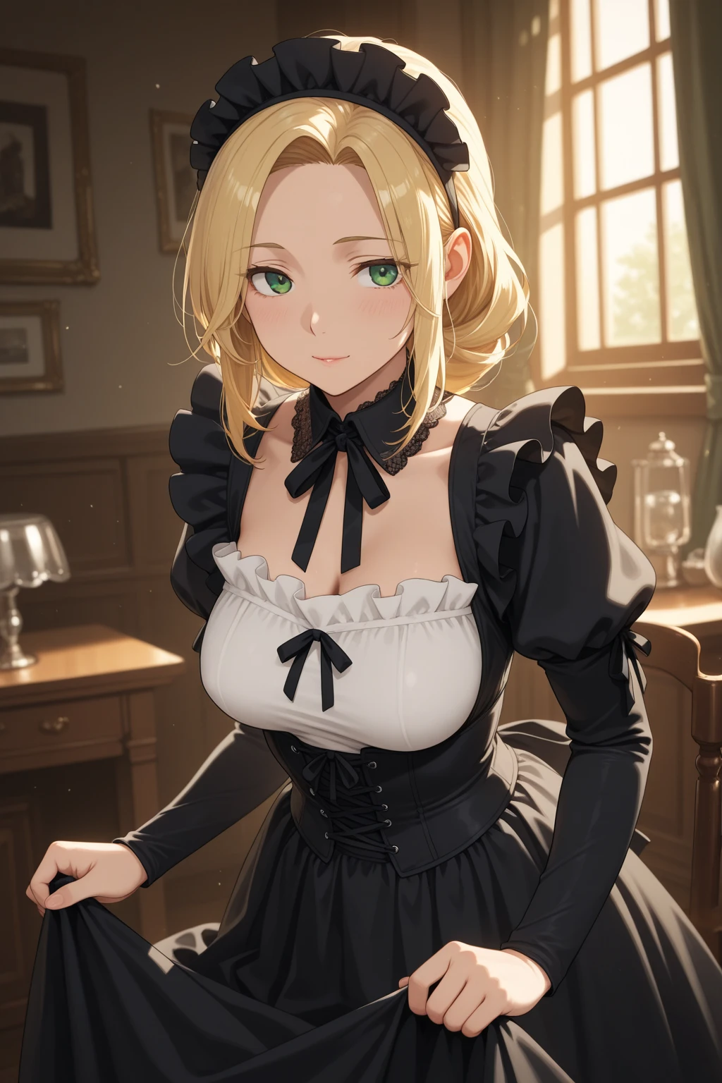 Sophisticated, Academic instructor, lady Sylvana, Mythril class, glaring at viewer,
