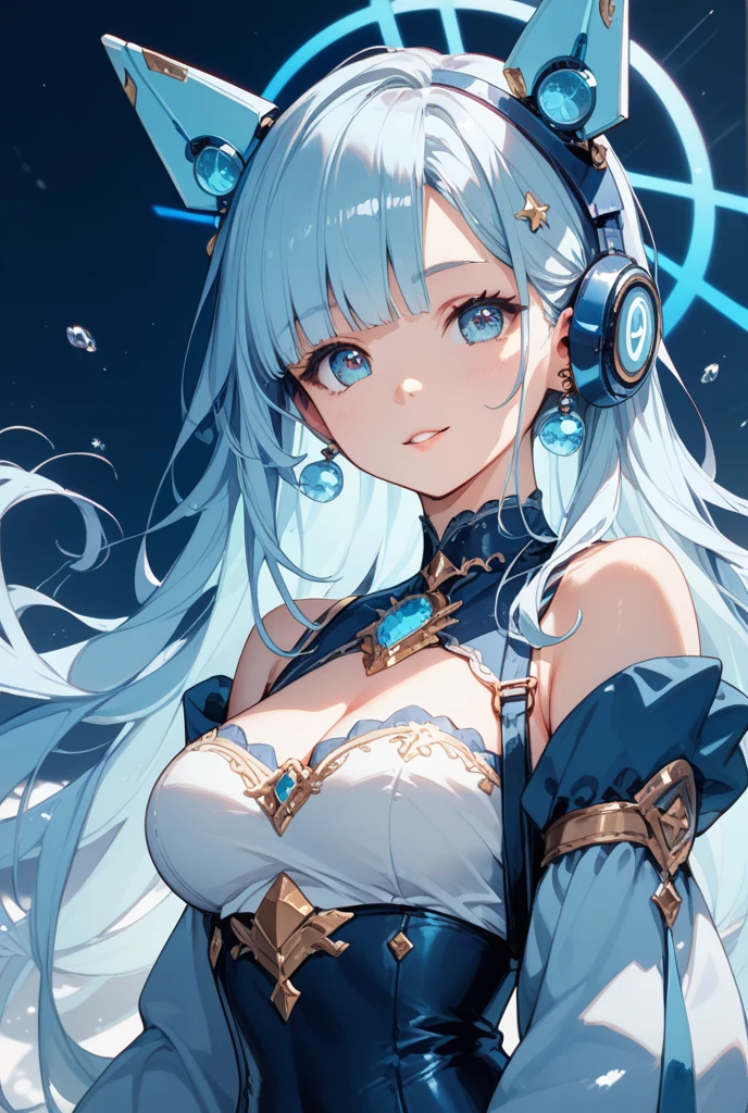 masterpiece, detailed, high quality, absurdres, amalee, 1girl, solo, halo,