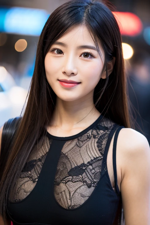 best quality, masterpiece, illustration, an extremely delicate and beautiful, extremely detailed, cg, unity, 8k wallpaper, amazing, finely detail, extremely detailed cg unity 8k wallpaper, huge filesize, ultra-detailed, highres, beautiful detailed girl, extremely detailed eyes and face, beautiful detailed eyes, light on face, 1girl, (best illustration:1.1), (best shadow:1.1), ultra-high res, (realistic:1.1), (photo-realistic:1.2:1.1), realistic face proportions, slender, smile, (makeup:0.4), (puffy eyes:1.21), looking at viewer, (bokeh:1.4)