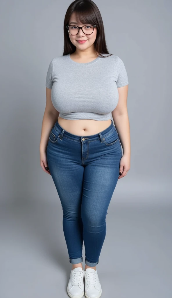 a close up of a person with a very large belly, photo from the front, full growth from the front, centered full body front-shot, photo taken from front, taken in the early 2020s, showing her shoulder from front, seen from the front, photo still of frontal view, half body cropping