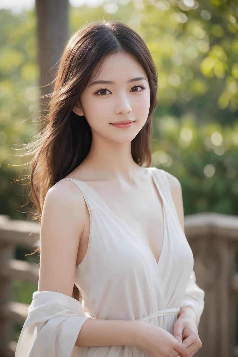 (8K、Raw photography、top-quality、masuter piece:1.2)、Ultra-detail、ultra res、(realisitic、rialistic photo:1.37)、portlate、high-definition RAW color photography、Professional Photography、highly detailed and beautiful、ighly detailed、8K Wallpapers、amazing detailed、huge filesize、Official art、Highly detailed CG Unity 8K wallpapers、highly detailed beautiful girl、extra detailed face、extremely detailed eye、highlydetailed skin、extremely detailed fingers、highly detailed nose、very detailed detailed mouth、Perfect Anatomy、highly detailed back ground、Highly detailed clothing、1 girl、(18:1.2)、Teen、Cute s、famous Japan idol、cute little、Realistic body、Petite、white-skinned、glistning skin、Slim body、Handsome bbrown haired、Straight Long、A smile、kawaii、zora々Right、kawaii faces、Lifelike face、Delicat eyes、Sauce order、Onepiece、耳Nipple Ring、Looking at the camera、cowboy shot、front facing、Standing、Contrapo, high street, public, Dynamic Lighting,