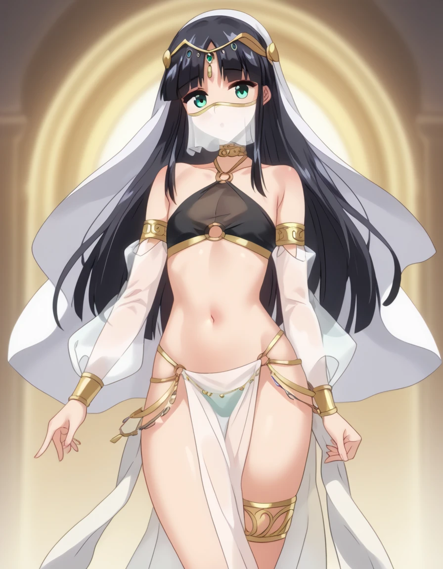 (1 boy 20 years old solo:1.4),(flat chest),(dark skin:1.7), (masterpiece:1.2), highest quality, High resolution, unity 8k wallpaper, (fine and beautiful eyes:1.6), highly detailed face, perfect lighting, Detailed CG, (perfect hands, perfect anatomy), detailed eyes, best quality, extremely detailed, very precise detailed, (long loincloth:1.5),(glasses:1.6), (blunt bangs:1.3),(arabian clothes:1.5), (very short pixie cut:1.2), (evil smile:1.4),(blush),(kneeling:1.3),(white veil:1.3),( harem pants)