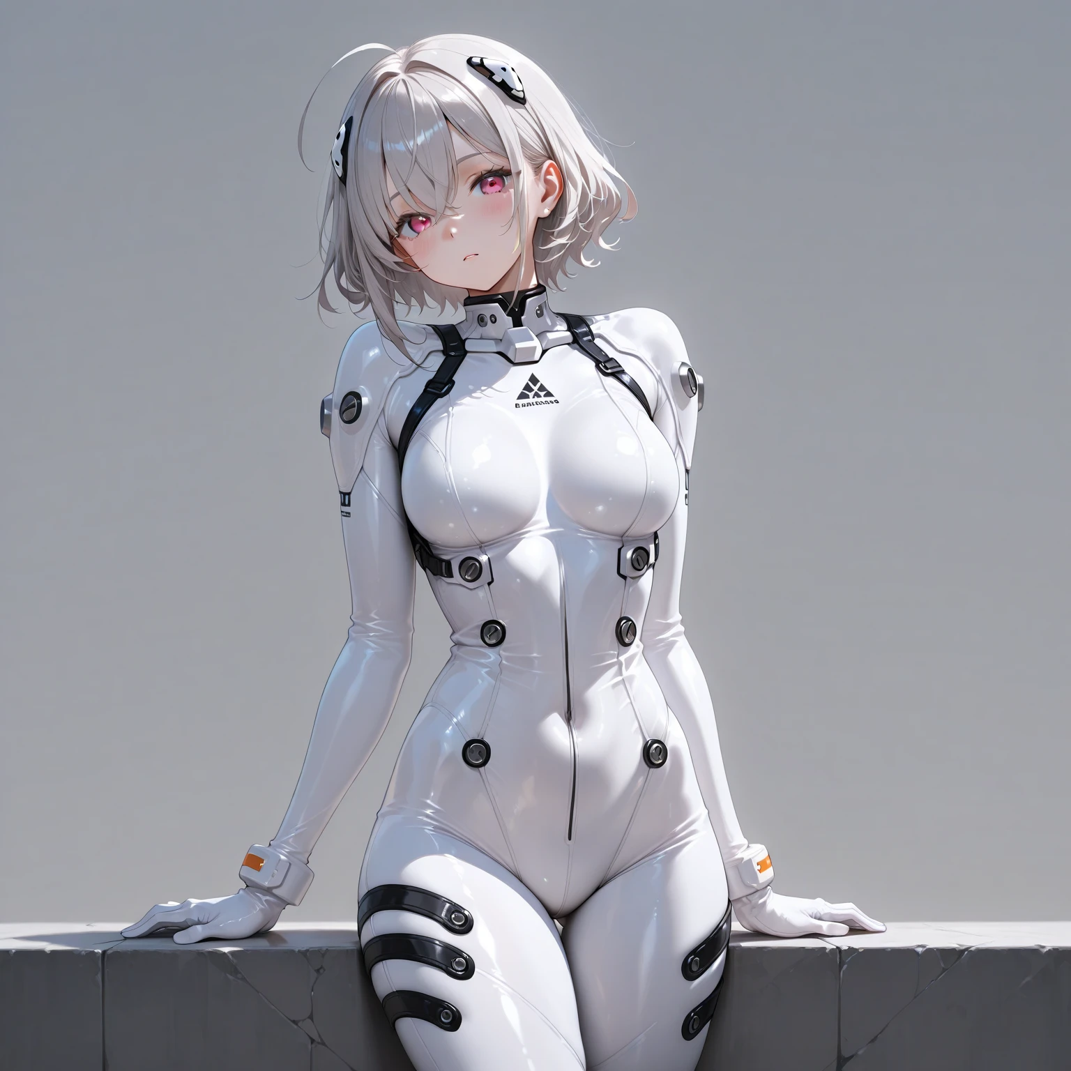 score_9, score_8_up, score_7_up, score_6_up, score_5_up, score_4_up, goddess of victory: nikke, carbonfiber bodysuit, robot girl, cute face, shoulder armor, mechanical arms, dark background, futuristic factory, breast armor, long white hair,
view from side, (skinny, muscular:1.4), medium breasts, looking at viewer,
donguri_suzume \(style\), <lora:Astraali_Eiden_PONY:1>