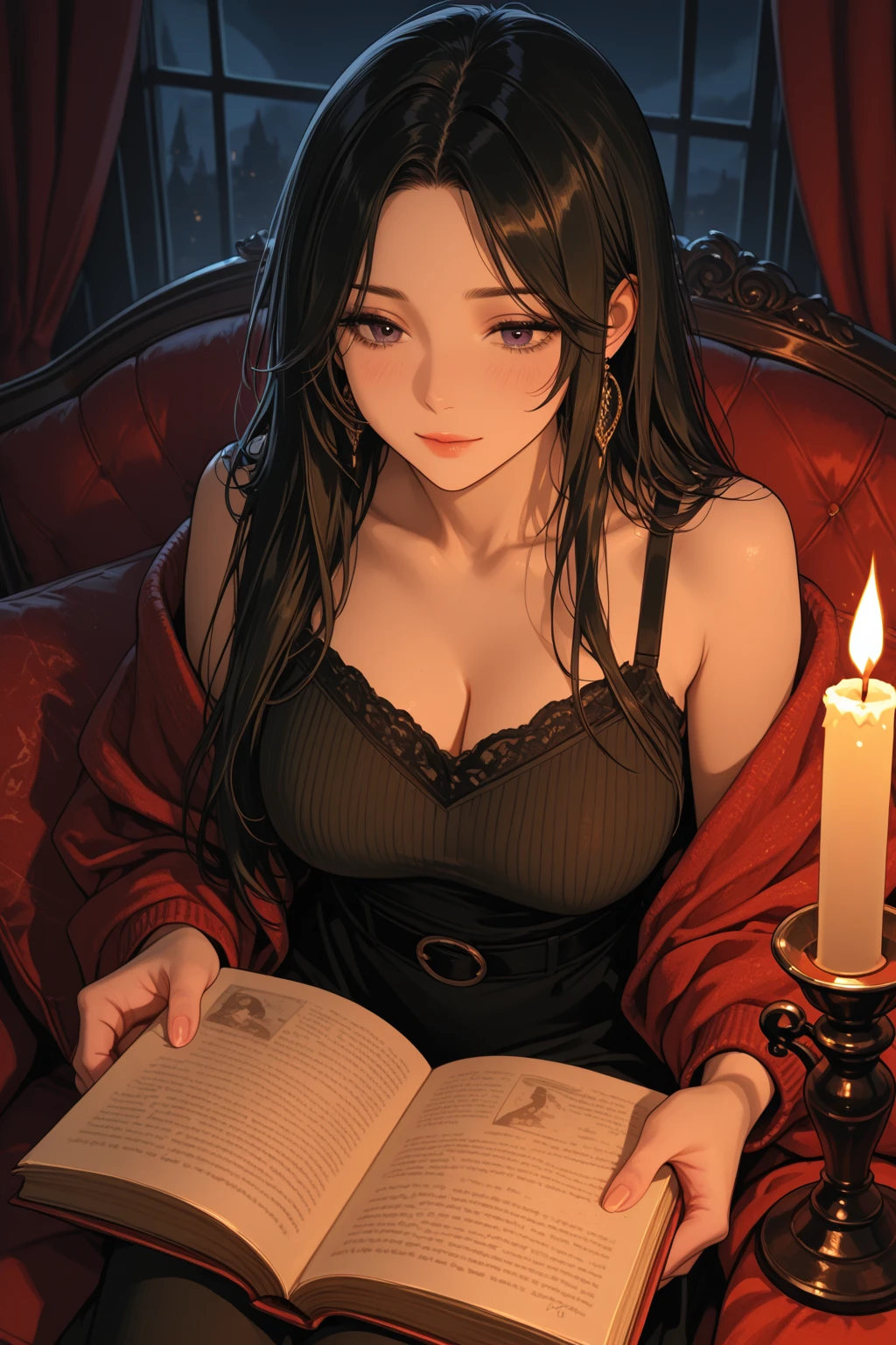 Five young girls stand in a dimly lit basement, their expressions a mix of awe and fear as they face the powerful Succubus they have summoned. In the center of the room, a pentagram drawn with chalk glows faintly on the concrete floor, surrounded by scattered candles and an old spell book. The air is thick with the remnants of dark magic, and the faint smell of sulfur lingers.
Natalia, the Succubus, stands before them, bound to their will. She has an ethereal beauty with dark, flowing hair, crimson eyes, and bat-like wings that curl around her slender form. Her presence is both alluring and menacing, her gaze fixed on the girls with a mix of curiosity and amusement.
Jasmine, the leader, stands at the front, her olive skin glowing in the candlelight. Her long, wavy black hair cascades over her shoulders as she stares confidently at Natalia, her brown eyes filled with determination. Jasmine’s medium chest rises and falls with steady breaths, showing no signs of backing down.
Next to her is Beatrice, the bookworm, clutching the spell book tightly to her chest. Her long brown hair is tied back in a ponytail, and her glasses reflect the flickering candlelight. Beatrice's massive breasts are barely contained by her shirt, and she looks anxious but intrigued, her brown eyes wide with fascination.
Claire, the tomboy, stands with a hand on her hip, her short black hair tousled. She is athletic and toned, her blue eyes sparkling with excitement and a hint of recklessness. Her doesn’t diminish her presence; she is ready for action, even in the face of a demon.
Madison, the alpha bitch, exudes confidence as she smirks at Natalia. Her straight blonde hair is perfectly styled, and her green eyes glitter with smug satisfaction. Madison's tall, model-like figure is adorned in the latest fashion, making her stand out even more in the dim basement.
Ellie, Madison’s twin, stands slightly apart, lost in her own world. Her pale skin and straight blonde hair are identic