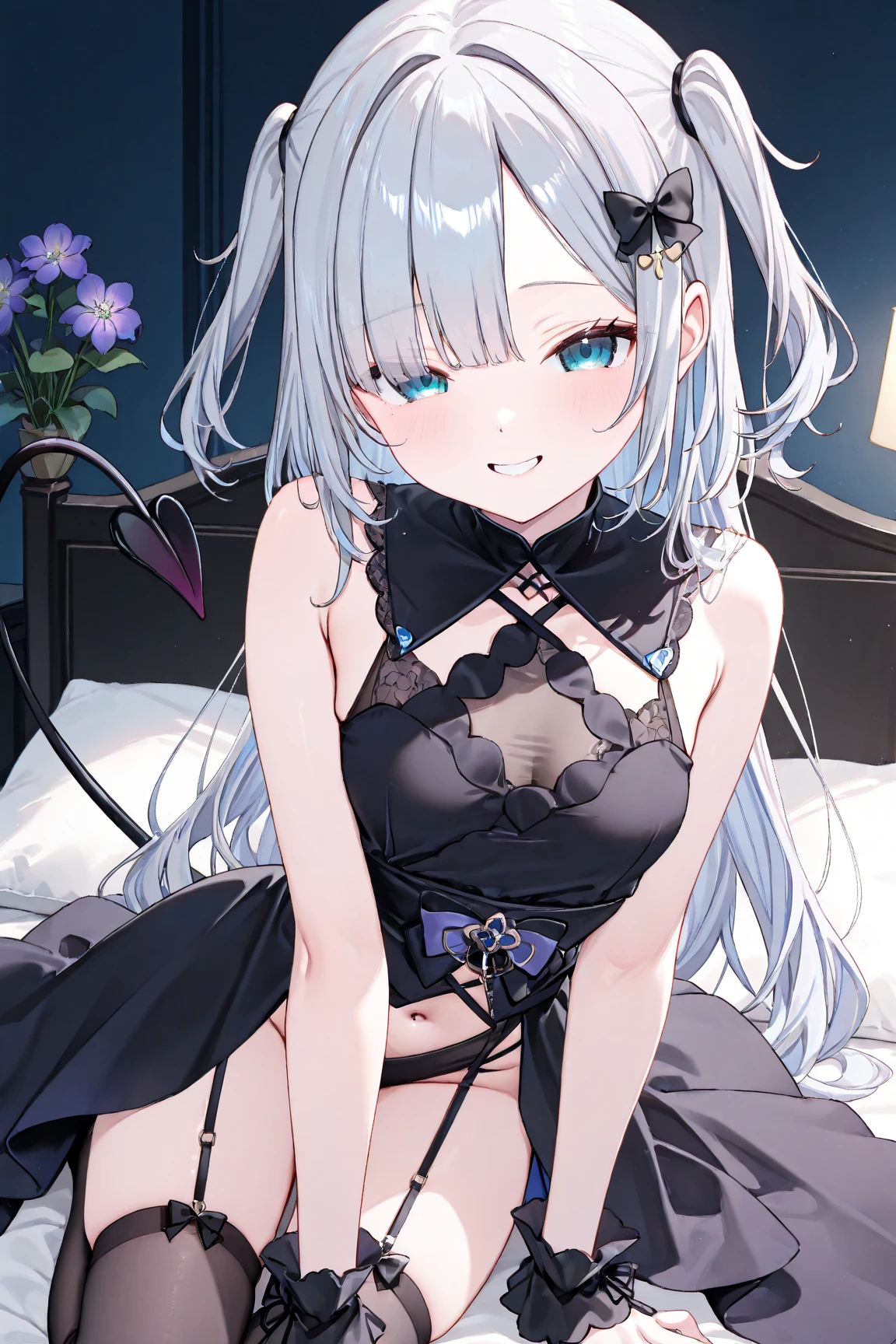 NSFW,masterpiece,Highest quality,High resolution,Very detailed,white\(no game No life\),Small breasts,(Gothic Lolita),See-through,Prostitute,Embarrassed,blush,Luxurious mansion,Bedroom,noble,(Middle-aged men)