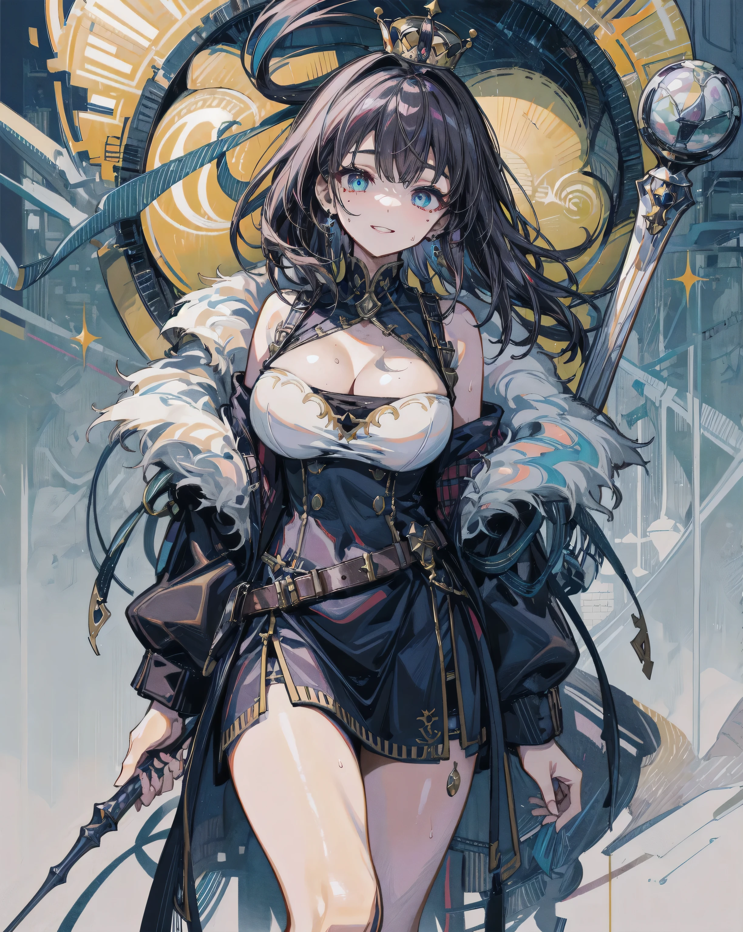 a matured woman with long black hair and a white outfit, (at a rock place in a desert:1.5), (standing in oasis:1.2, holding metal water bottles:1.3, standing:1.3, with cross-legged:1.3, with lifting arms, in front of Arabic ruins:1.2), Arabic, (Post apocalyptic:0.2), from arknights, artwork in the style of guweiz, bodyesbian, fine details. girls frontline, beautiful anime illustration, from girls frontline, by Yang J, stunning, 26 years old, (milf:1.3), (solo:1.5), (sfw:1.25), sagging breast, fuge breasts, big tits, thin waist, big ass, Raised sexy, (dark mahogany medium short hair, updo, hair over one eye, asymmetric hair, Carly hair, low tied braids),(musulman, white Headscarfs, hair bands, head vandage, Turban), (ultra high resolution, 8K RAW photo, photo realistics, thin outline:1.3, clear focus), best qualtiy, natural lighting, textile shading, blurry back ground, field depth, bokeh, (Bright pupils, fine detailed beautiful eyes with highlight:1.3, high detailed face), Red lip, looking down viewers:1.3, (dynamic angle:1.2, front view:1.2, breast focus:1.3, from below:1.1), dynamic posing, (sexy posing:1.2, leaning forward), seductive smiling:1.3, center image, (wearing white long jacket and clothes, wearing white robes:1.2, ((bare breast:1.37)), platinum ornaments, rolling white clothes around waist, camel-brown long leather boots:1.3, translucent lace pantyhose), ((correct anatomy:1.5)), ((outdoor:1.2, in a night:1.3)),