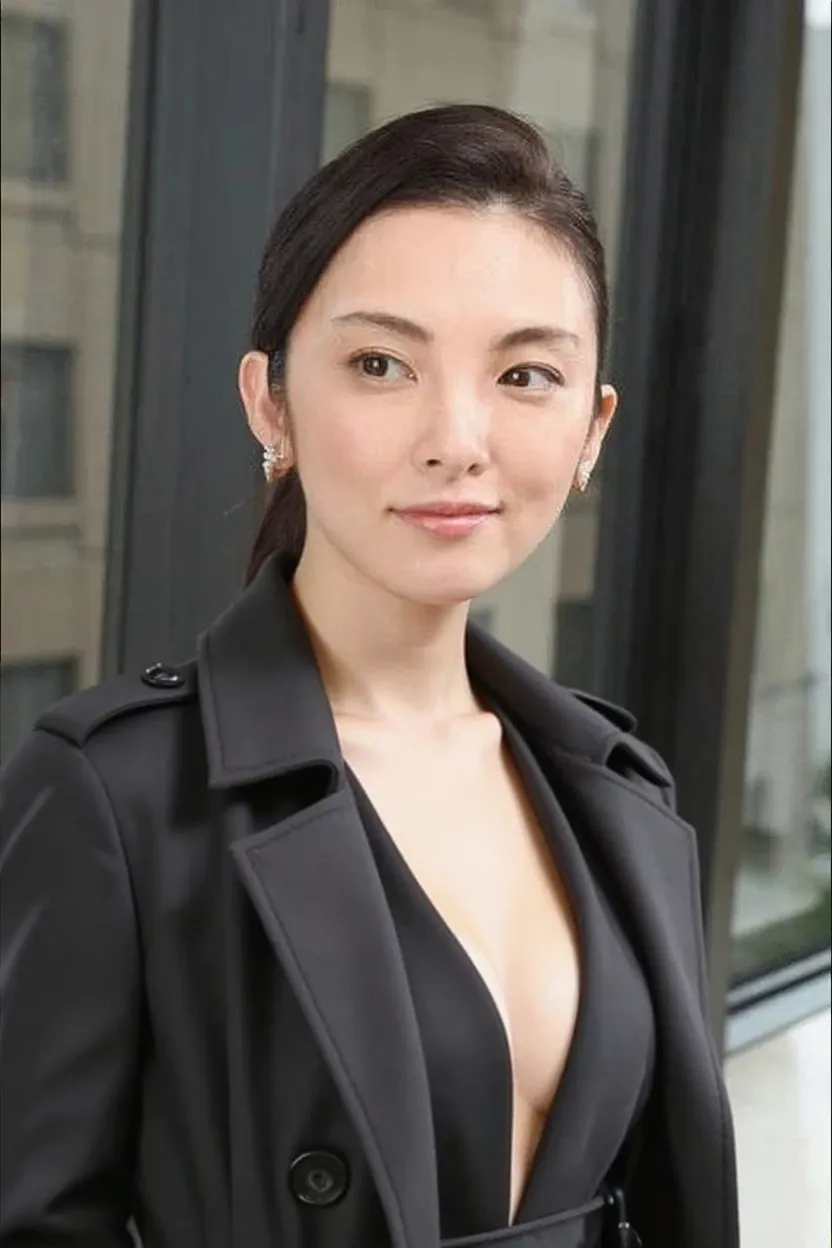 japanese mature, (Solo), 50 years old, (Wrinkles at the corners of the eyes:1.5), Large breasts, A MILF, glamor, A sexy, Chromo-white skin, Wavy Longhair, Looking at Viewer、Super large udder、Black Business Suit、Black pantyhose、high-heels、ssmile、Public places、