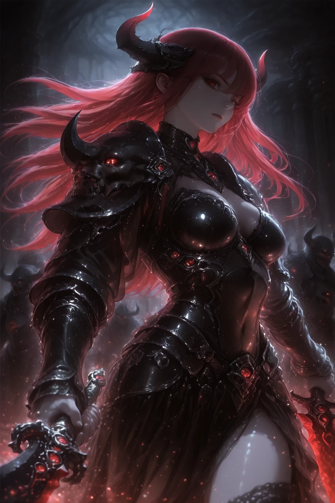 detailed face
detailed eyes
evil smile
1 Caucasian female
dark armor
demon horn
(Gerald Brom)
Sui Ishida
muted color
pastel painting
( masterpiece, ) (best quality) <lora:add_detail:1> <lora:epiNoiseoffset_v2:1>