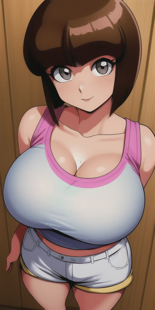 son,1 Female, (masterpiece: 1.3),Beautiful Mature Women Japanese Women, Detailed fingers, Beautiful Hands, Ultra-realistic, 1 Female, (Saggy breasts, Captivating body: 1.2) Brunette color hair: 1.1, Highly detailed face, Detailed lips, Fine grain, double eyelid,Huge breasts overflowing from a pink transparent belly pocket,Deep V Bust,A transparent pink abdominal pocket is visible.,See-through pink lace panties,The string on one end of her panties has come undone and is about to fall off,leakage ,Cover your chest with your hands,Super plump and firm big breasts , horizontal posture, Visible curves,Whole body 1:1