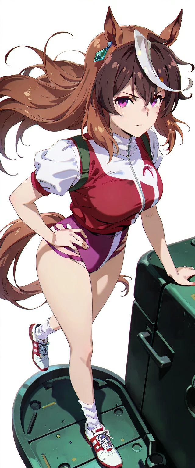 masterpiece, best quality, beautiful art, high resolution, well formed hands, body and fingers, 1 woman, solo, Lucoa ,31 years old, red makeup, red lipstick,adult, grown up,  cosplaying as Mai Shiranui , mai_shiranui_cosplay, adult, large and big breasted, cleavage, full body , hair ribbon, gorgeous legs and, thighs, sexy Japanese clothes, hair ornament , sexy and bare legs , hips and thighs, panties peek, dancing seductively and erotically, turning backwards and forwards, showing her back and front, shaking her body alluringly, red t back thong, smiling joyfully, sweating ,looking at the viewer, bouncing breasts, sweating, flirting, biting her lips, beach environment 