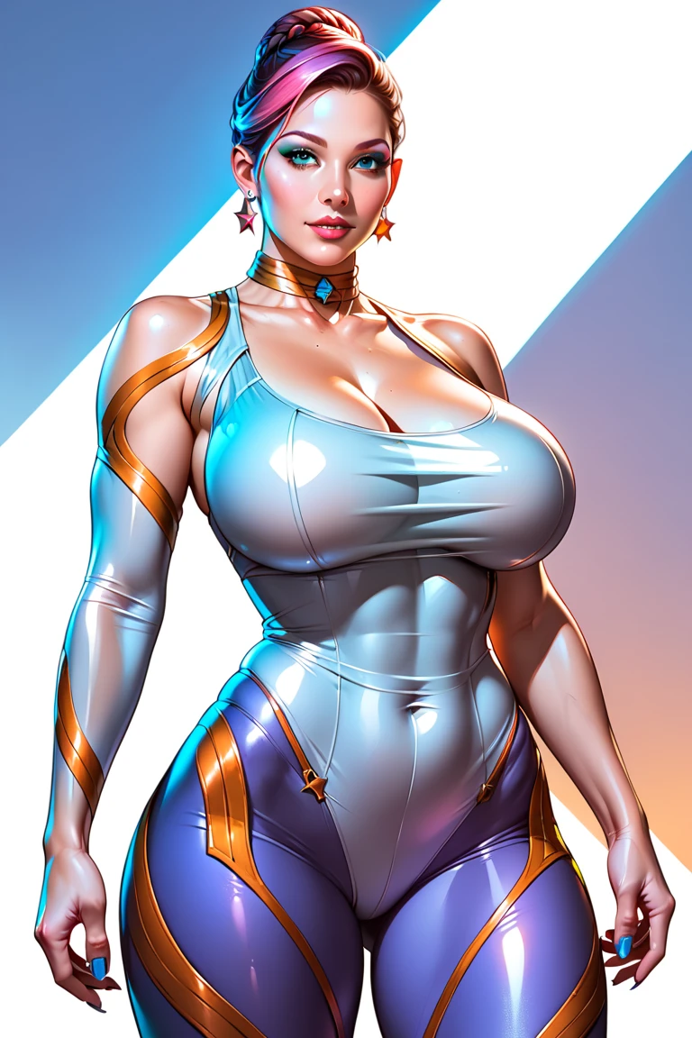 Tia is shown to have a fairly slender figure. She has white-grey hair , she has short hair and large pale green eyes,cyborg maiden, beautiful blue eyes, raven but with a cyberpunk twist, technocore, intricate, hyperdetailed, antoni tudisco, ivan wong, mike perry, greg rutkowski, peter mohrbacher, cleavage compressed, cleavage exposed, (((accurate anatomy))), (((Huge breasts))), ((long legs)), ((wide hips)),((((Muscular Quadriceps)))), (((((Massive Female Bodybuilder))))), (((((Huge Muscles))))), superior quality, many details, Puri focus Sharp and realistic