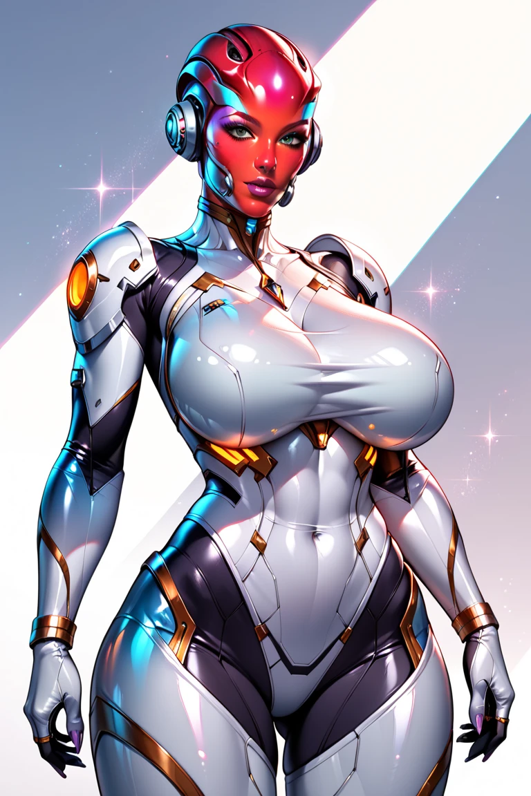 ((3d render:1.7)), 8k ((above view:1.3)), ((full body view))(large eyes:1.3), defined cheekbones, looking back, ((the pit style:1.4))((sleek dark red bodysuit:1.6)) ((intricate gold glowing lace details:1.6))detailed face:1.5), blue skin,(puffy lips:1.5) (blue skin:1.6), ((bald woman:1.7)), ((skinhead)), ((sexy pose)),(Muscular:1.5), ((gigantic breasts:1.5)), )highly detailed, Volumetric lighting, baroque oil painting by Greg Rutkowski, Artgerm, WLOP, dynamic angle,((intricate neon lines on bodysuit:1.3)), majestic, digital photography, best shadow, light particles, art by artgerm and ruan jia and greg rutkowski, ((gold shoulder pads:1.6)), (masterpiece), sidelighting, intricate details, (((red color palette))),(((on knees on top of pedestal)))