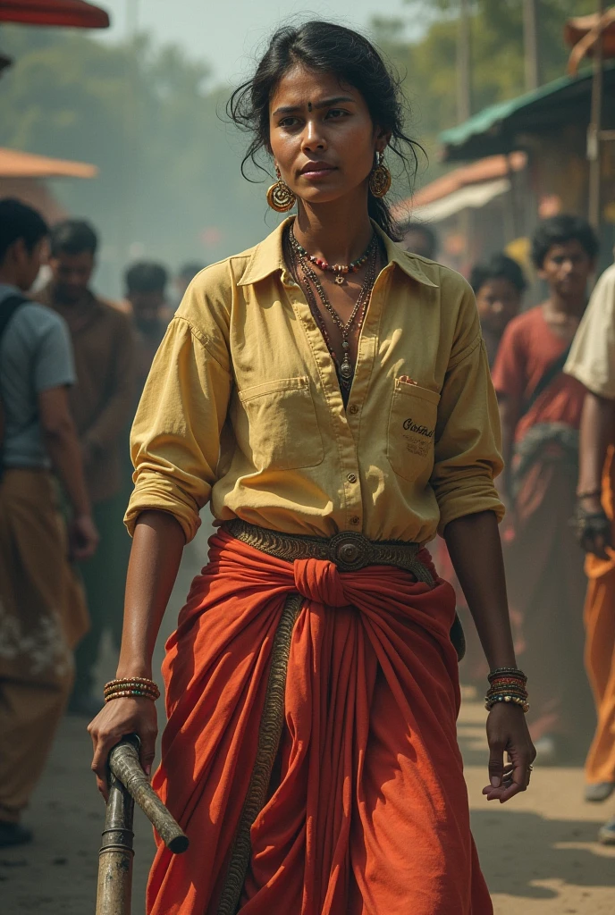 "Bhikaji Cama of age 25 bravely battling the plague in 19th-century Mumbai, looking determined and unshaken by the disease." Historical images looks 