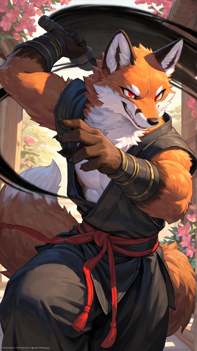 Official Art, masterpiece, Extremely detailed, (Clear focus:0.6), Depth of Field, Perfect lighting, best quality,
hairy, male, Siberian tiger, (Cats:0.3), Hybrids ,Japanese samurai costume, Smile,
Dynamic Angle,Forest Background,The physically strong,Black pupil,fur
