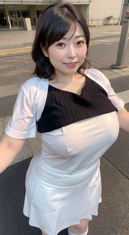 (((1 girl))), a lonely woman, ((realistic style)) (25 years old) realistic style, ((frizzy short messy hair)), (((frizzy dark brown hair))), ((( low twin pigtails hairstyle))), ((dark brown hair messy bangs)), (((bangs and pigtails))), extremely thick lips, ((smiling)), (((wide smile perfect teeth))), ( black eyes), black lined eyes, ((black lined eyes)), extremely thick lips, big cheeks, big cheekbones, fat cheekbones, ((fat cheeks)) pointed chin, clear face, clean face, ((delineated eyebrows)) , masterpiece, Best Quality, high resolution, (photographrealistic:1.4), ((pale skin)), ((eye contact)), (((pale skin))), looking at viewer, thin, (((thin body) )), ((upright posture)) (((half-length photo))) (((frontal pose looking at the viewer))), ((urban bridge environment)), (((she is standing staring at the viewer))) (((she is under a bridge at night))) ((bright colors)) , ((big tits)) ((wide hip)) ((thick thighs)) (((bare hips)) ) ((naked)), plump, shiny, ((((completely naked)))) perfect saggy tits, very tits big, (((giant thighs))) shortstackbt, (((thin))) (((skinny ))) (((giant sagging tits))) (((standing pose facing the viewer))) (((under a dirty urban bridge))) (((foundations of a very dirty bridge))) ( ((at night))) (((environment under a bridge))) (((environment of urban poverty under a bridge))) ((((she wears a wide t-shirt)))) (((( wearing only a very large size t-shirt))))
