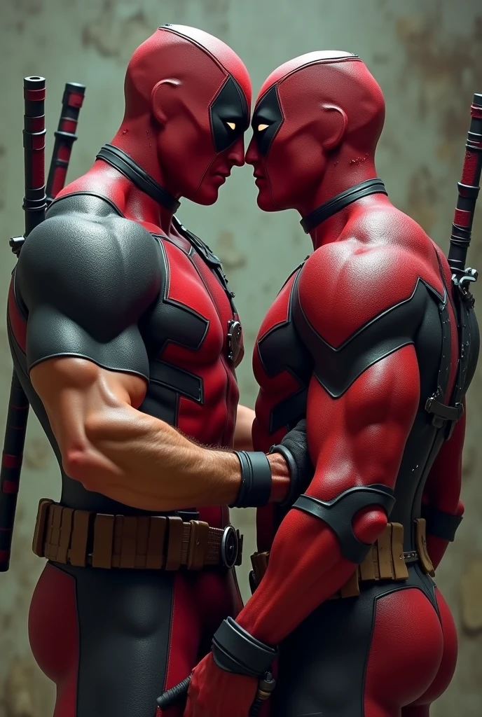 Deadpool touched worlverine's dick and squeezed it