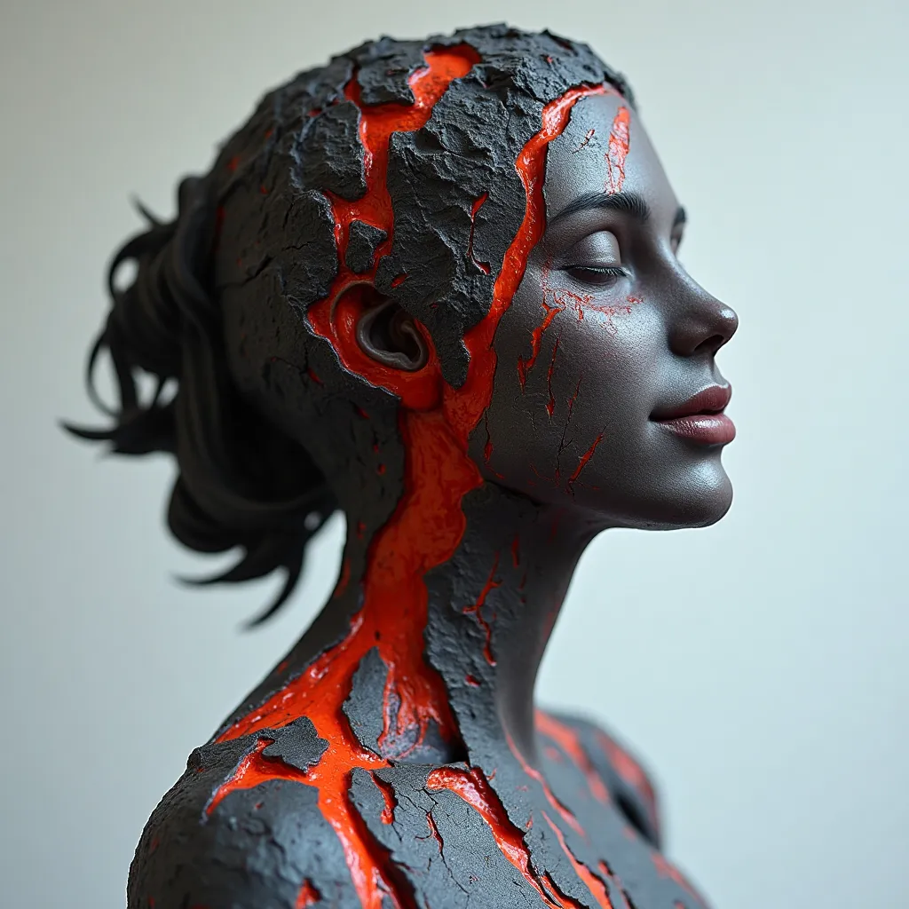 Cô gái nham thạch chưa nguội