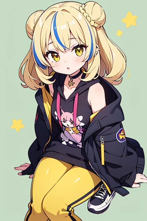 girl, She is wearing a colorful skirt with brightly colored leggings over it. The skirt is pleated and the leggings are soft and stretchy, allowing her to move freely. On her upper body, she wears a brightly colored T-shirt with ruffles and an illustration of a Pok?mon on the back; the T-shirt is form-fitting and nicely accentuates her figure. BREAK In addition, she wears a pretty hat. The hat is pink with yellow Pok?mon ears on a pink background and does not cover her face, fulfilling her need for ease of movement. On her feet, she wears sneakers, designed in white and pink color blocks. The sneakers are light and easy to wear, so that she does not get tired after walking for a long time. BREAK In her hand is a Pokemon trainer bag. The bag is made of brightly colored canvas and features illustrations of Pok?mon. Inside the bag may be Pok?mon cards, snacks, water bottles, etc., BREAK (masterpiece:1.2), best quality, high resolution, unity 8k wallpaper, (illustration:0.8), extremely detailed face, perfect lighting, extremely detailed CG, (perfect hands, perfect anatomy), (masterpiece, best_quality, ultra-detailed, immaculate:1.3), epic, illustration, render, <lora:GoodHands-vanilla:1.2>, <lora:colorize:1>,