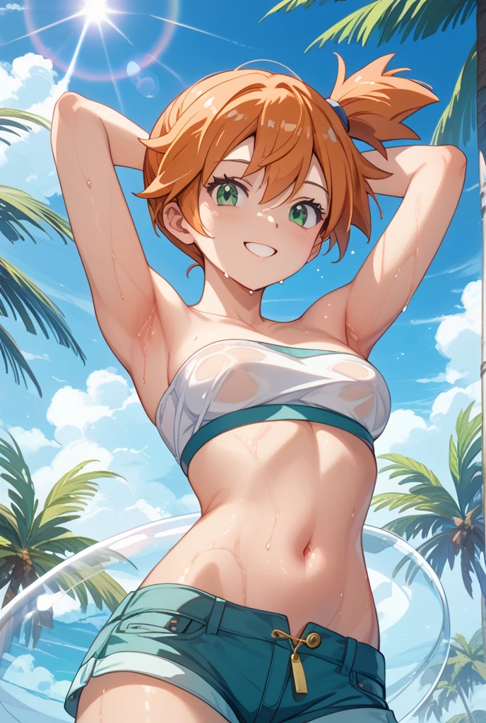 Nami a la plage sans maillot de bain