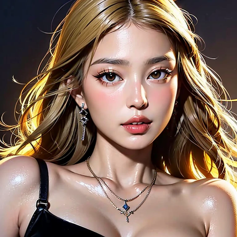 8k resolution, Asian girl smooth, realistic, glossy skin, high quality, high display, blurred background, smooth hair