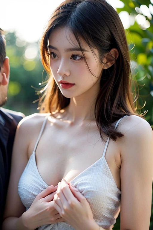 Highest quality、8K quality、Man to attack、Traditional Chinese palace harem woman riding man、Man touches woman's chest（1.8）、thin、Small face、16 years old、Open your mouth（1.7）、tears（1.7）、Wet crotch（1.7）、Bare crotch