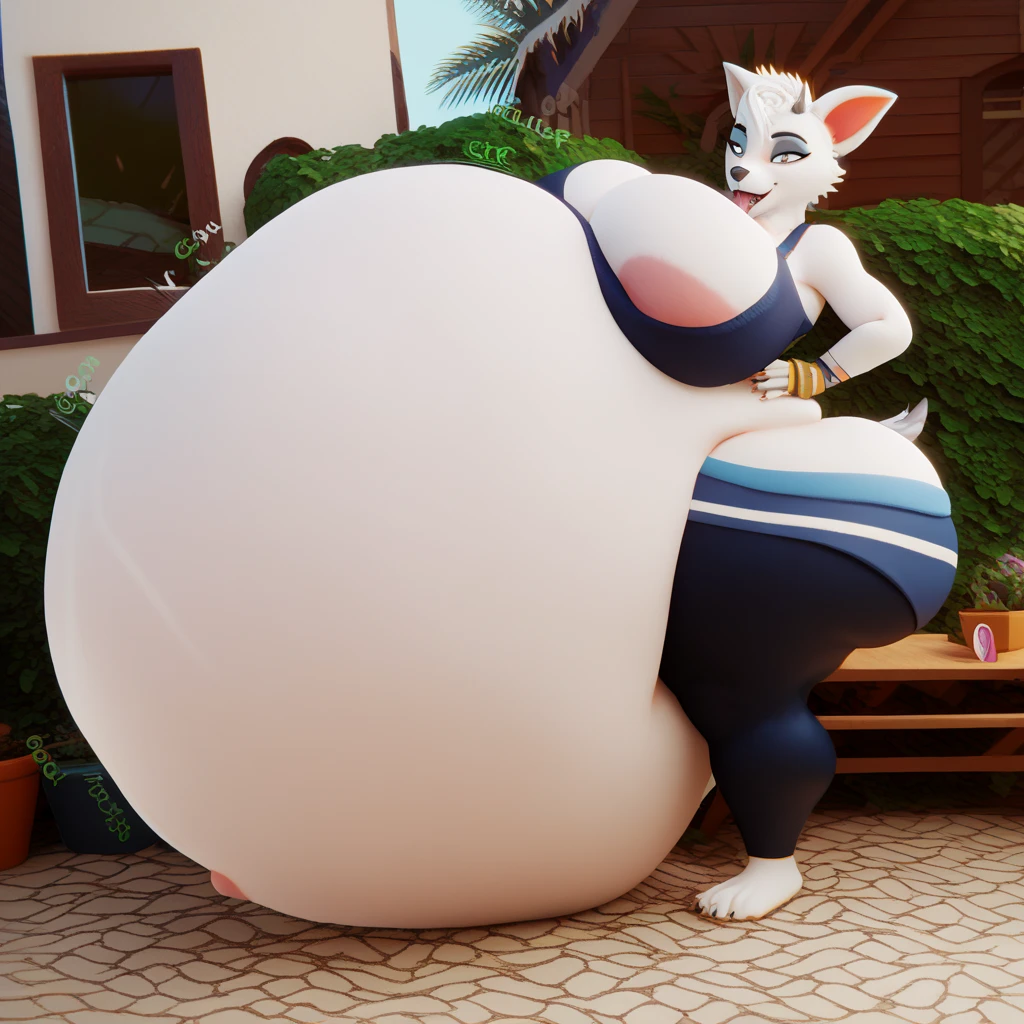 score_9,score_8_up,score_7_up, young judy hopps,zootopia, thick legs, thick paws,thin hips,thick thighs,beach,realistic fur,,seductive look,fluffy fur,Realistic eyes,Realistic Details,Masterpiece, 18k, high-definition resolution,paws pose,showing the crotch to the viewer, seductive eyes,outdoor,standing,swimsuit, outdoor cafe, detailed background, clothed, water inflation, blimpbelly, on front, photorealistic, arched back, by taranima , heavy, sitting on floor huge overfilled breast_implant, huge keep_inflating_Extrem_like a blimp hyper breast, hyper hips