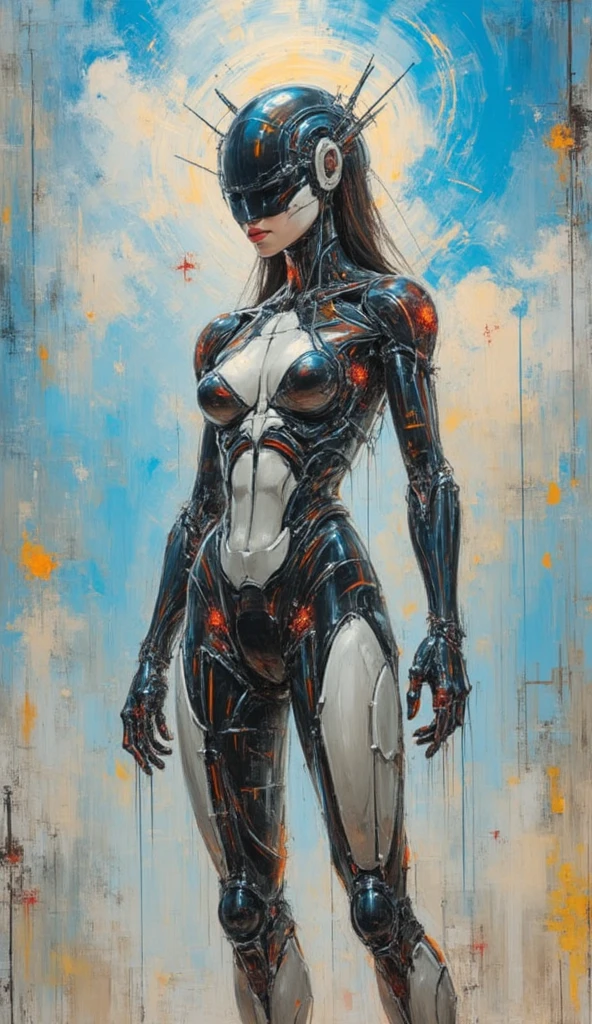 fine Illustration artestyle by Russ Mills, Luis Royo, Darryl Zabrocki,mujer hermosa, Dynamic upper body posture, piel suave, ojos hiperdetallados, hiperrealismo, Altamente detallado, foco nítido, obra maestra, perfect composition, Science-Fiction, arte, claroscuro, Artstation, Motor Unreal 5, Renderizado de octanaje, 8k, UHD, Estilo de Losh, WLOP