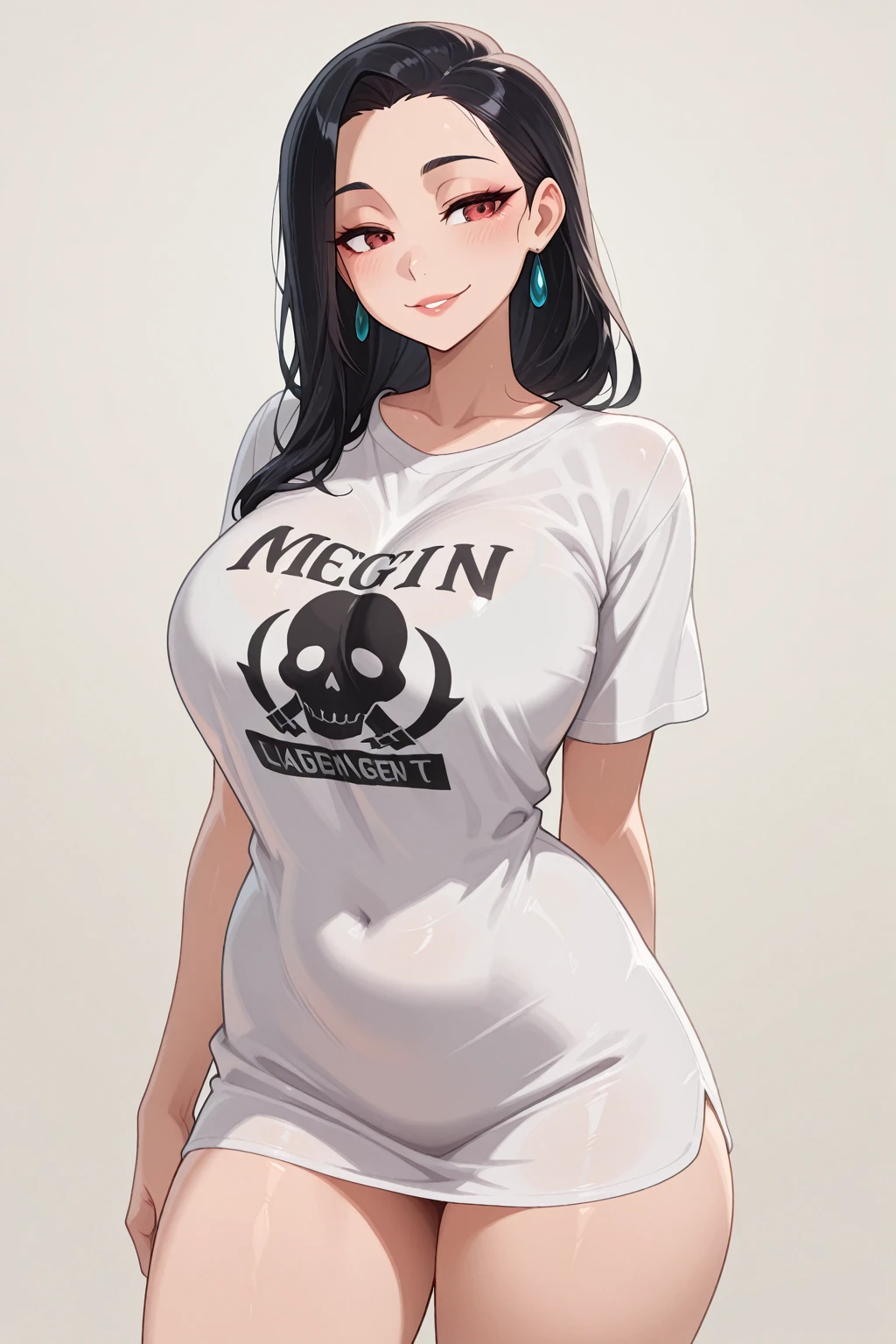 (masterpiece, best quality:1.2), 1girl, solo,standing_split, 
Arlecchino, sleeveless clothing,Sleeveless shirt,( fishing net garment), Unzip the jacket, Blush, x-shaped pupils,black eyes,red pupils，  detail_face， eyeslashes， shinny hair，，Konoha logo on the neck