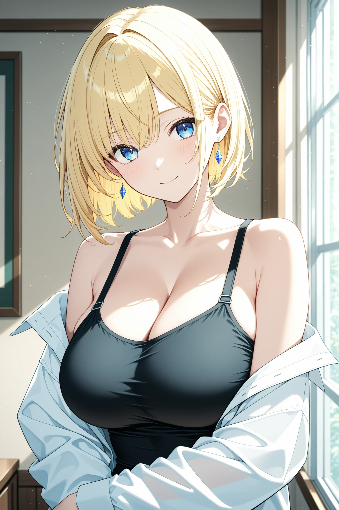 the same,
Depicts only one woman,

Golden Hair,Wet hair texture,髪からDripping水滴,
(Short Hair.05),Ashime,straight,

((Black Rose))Hair Accessories,Purple Necklace,

Natural skin texture,Big boobs,Narrow waist,Bring both arms together,
Slightly muscular body,

((((Black one piece dress)))),
Black scarf,
(((White transparent jacket))),
Golden crown,

Neuschwanstein Castle,薔薇のgarden,Are standing,Don&#39;t sit,
5:30AM,garden,Rose flower bed,

Slightly larger breasts,expression(smile),Hall々and attitude,White teeth,Closed Mouth,Narrow your eyes halfway,
blush,back,Sexy pose,Broken posture,From the eyes(Tears)Dripping,

Natural depiction,
Beautiful depiction,
Shiny eyes,
Healthy Body,
Natural hairstyle,
Natural body contours,
Natural facial contours,
(Five fingers)Absolute depiction,Symmetrical fingers,
Two arms,
Two legs,
Sharp eyelid depiction,
Symmetrical eyes,Symmetrical eyes,
Keep the subject in the center,Expand the upper body,
Beautiful image quality,
Delicate shades,
4K,Very detailed,
Delicate light adjustment,
Delicate contour drawing,
Does not depict nipples,