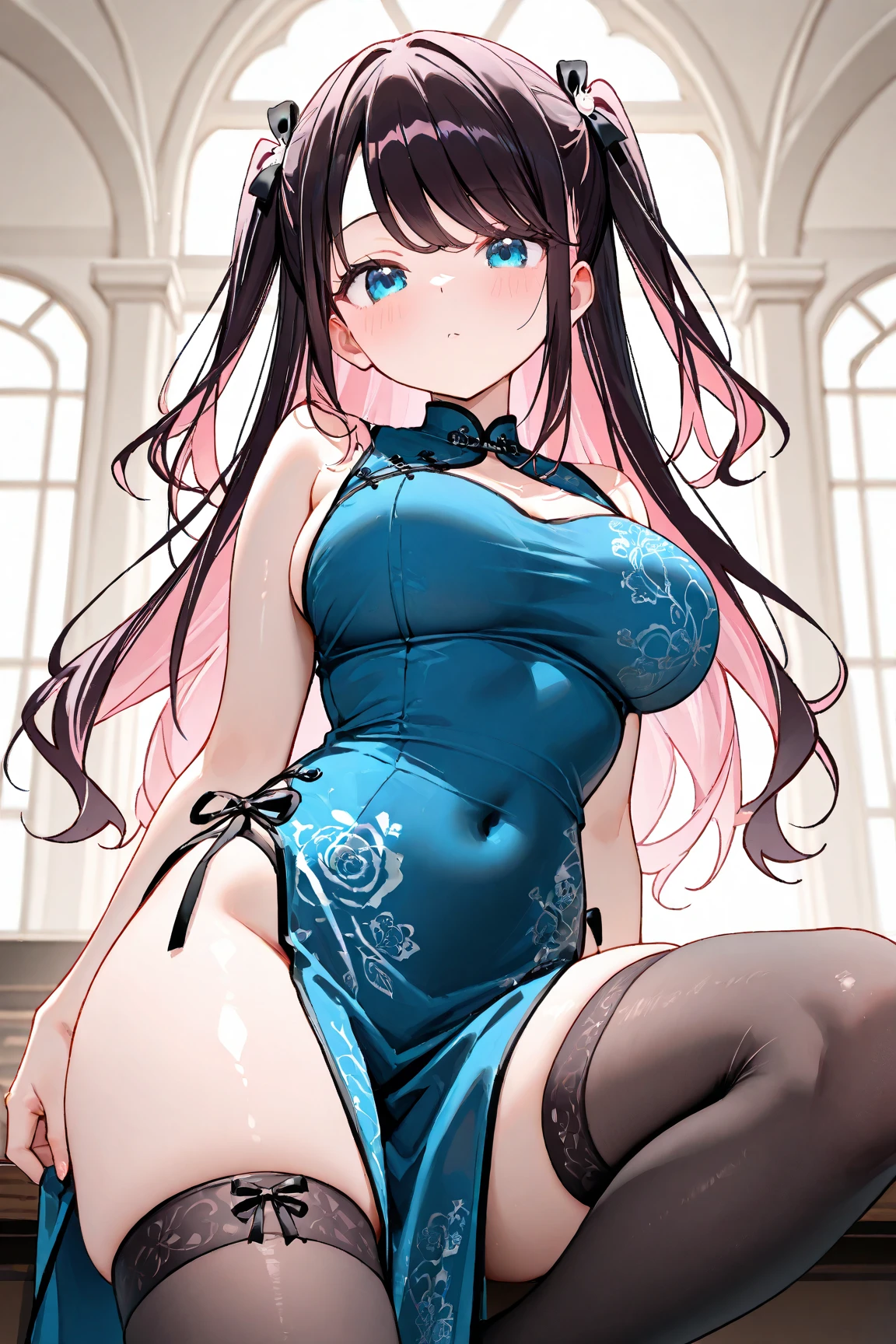 (((best quality, highres, masterpiece, uncensored, high quality, ultra detailed, extremely detailed CG, hiqcgbody, beautiful face, beautiful eyes, extremely awesome detailed CG unity 8K HDR wallpaper, perfect anatomy:1.1))), (extremely awesome detailed realistic, extremely awesome detailed 3d:1.0), (((Uncensored, nsfw,1girl, sex slave))), (1girl, (((brown hair, blue inner, Curly Hair, sideburns, shiny hair, twintails, (ahoge), (Hair Flaps:1.3), extremely long hair)))), (((((china cheongsam, whistle around neck, , clothing aside, see through))))), (((yellow green eyes, picha))), (((((extremely awesome detailed deep-silky-healthy-lackwarm-foundational-baby face))))), (((((after sex, clitoris, pussy, anus,(spread legs), arms behind head, happy, blush, spoken heart, aroused, (vulgarity, heavy breathing, fucked silly, trembling:1.2), (completely nude, pussy juice, sweaty skin, steam, smelly:1.2),cowboy shot, front view, pussy focus))))((((toilet use, panty pull, toilet, restroom, panties above knees, panties below knees, sitting, bottomless, pants pull)))), caughtpeeing, (pee, peeing), peeing self