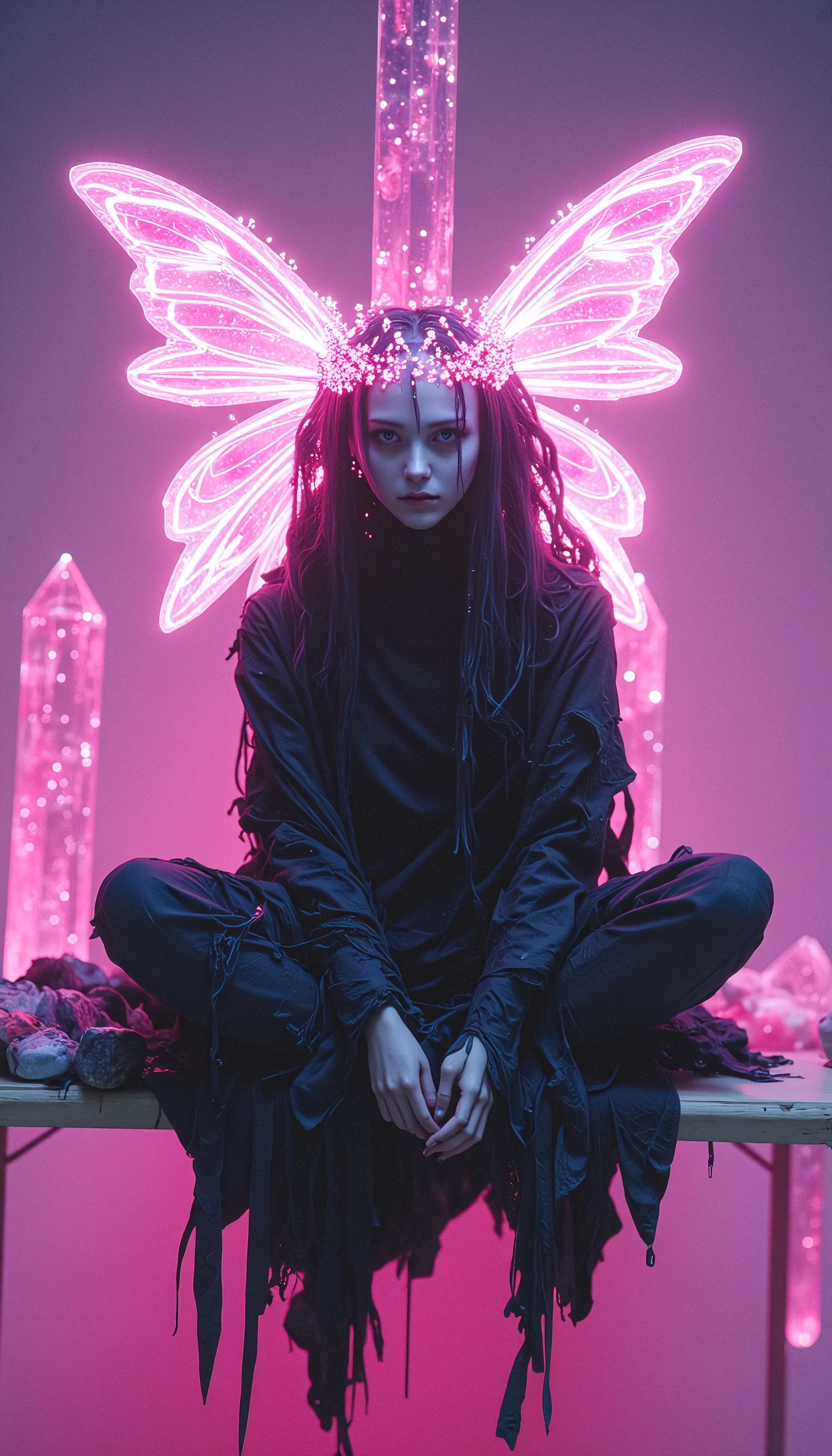 ข้อความที่ชัดเจน | ปีศาจธีมสีม่วง+นางฟ้า