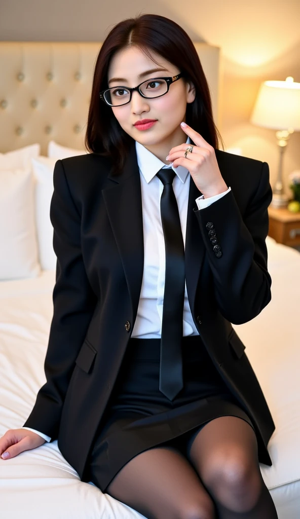 Elite and obedient woman tied up in business suit sitting on desk, (SFW) safe for work, oppai, Yoshitomo Nara, shibari, 2b, 2 b, Wearing a strict business suit,  tied with chair, sophisticated gravure idol, rope bondage, in a strict suit, raw,(in 8K、top-quality、​masterpiece:1.2)、(intricate detailes:1.4)、(Photorealsitic:1.4)、octane renderings、Complex 3D rendering ultra detail, Studio Soft Light, Rim Lights, vibrant detail, super detailing, realistic skin textures, Detail Face, Beautiful detail eyes, Very detailed CG Unity 16k wallpaper, make - up, (detailedbackground:1.2),shinny skin、Exposed thighs!!!