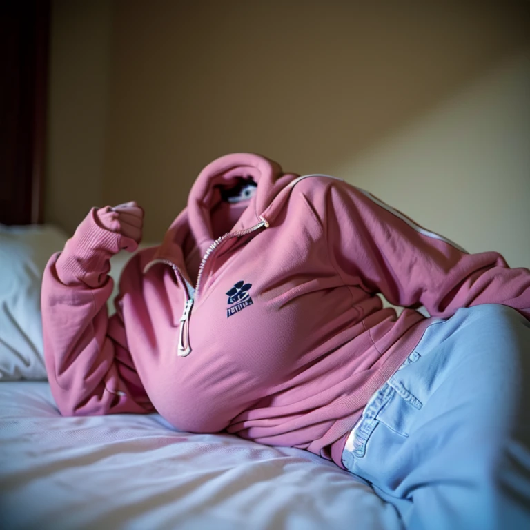 (chubby, fat), school uniform, (lying on bed:1.3), school tie, (invisible, no humans, headless, faceless:1.5), (cute big breasts), (close-up shot of hip), (8k, RAW photo, best quality, masterpiece:1.2), (realistic, photo-realistic:1.37), photon mapping, radiosity, ((Hasselblad photography)), physically-based rendering