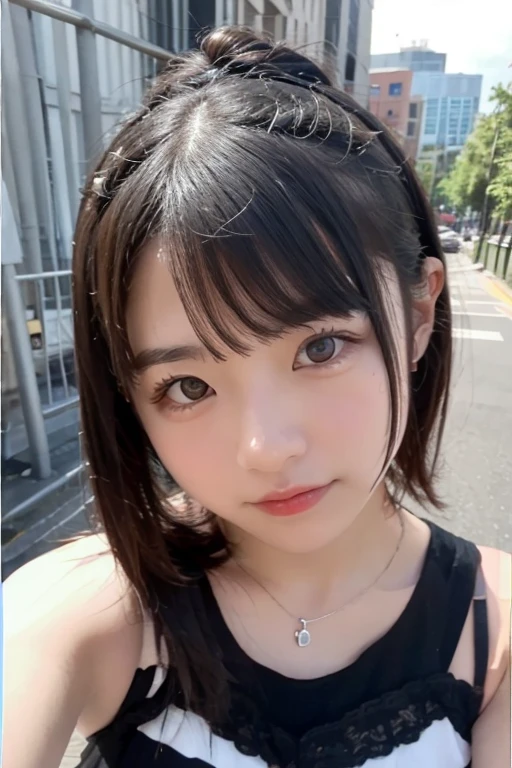 Japan Person, 1girl, 14 years old, japan femes idol, 1cute girl, very young face, masterpiece, high quality, looking at viewer, small face, (very small tits:1.8)