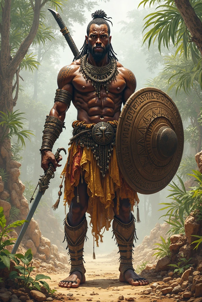 A bl8ckIC-style ironman with axes in his hands and a king's crown