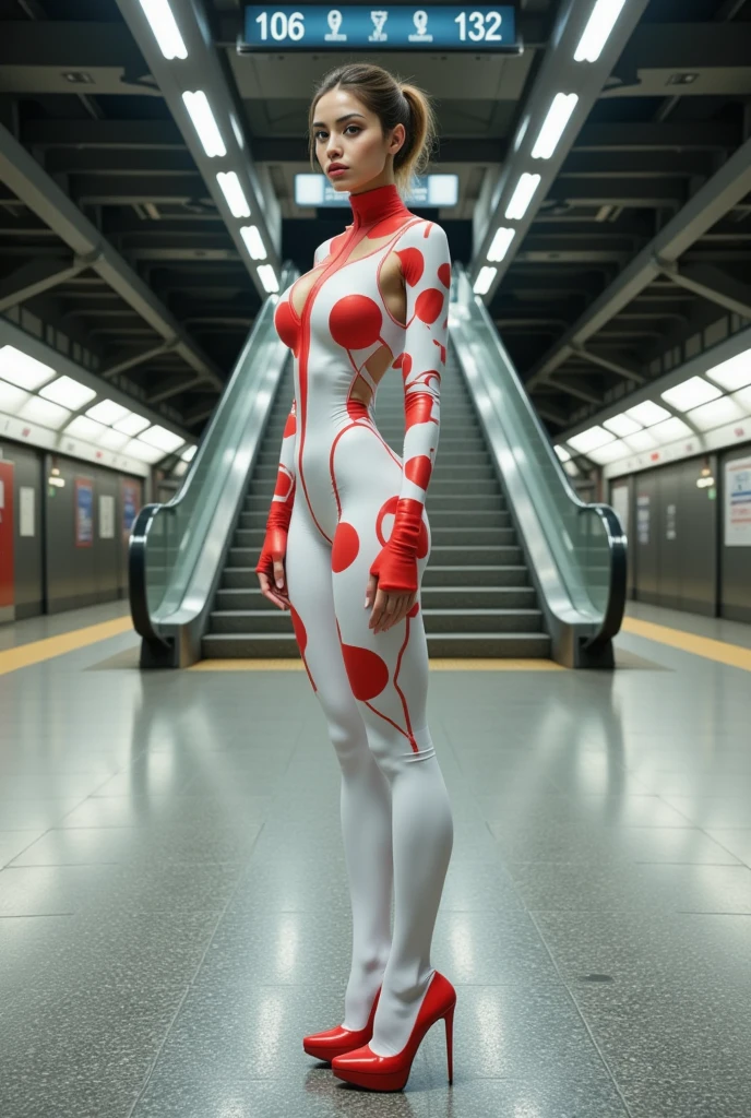 (((Masterpiece))), (((Best quality))), ((Ultra-detailed)), (Highly detailed CG illustration), ((An extremely delicate and beautiful)),(cute delicate face),Cinematic light,((1机械女孩)),Solo,full bodyesbian,(machine made joints:1.4),((Mechanical limb)),(blood vessels attached to the tube),((Mechanical vertebrae attached to the back)),((mechanical cervial attaching to neck)),(wires and cables attached to head and body:1.5),((((Standing in the heart of the city))),Science fiction