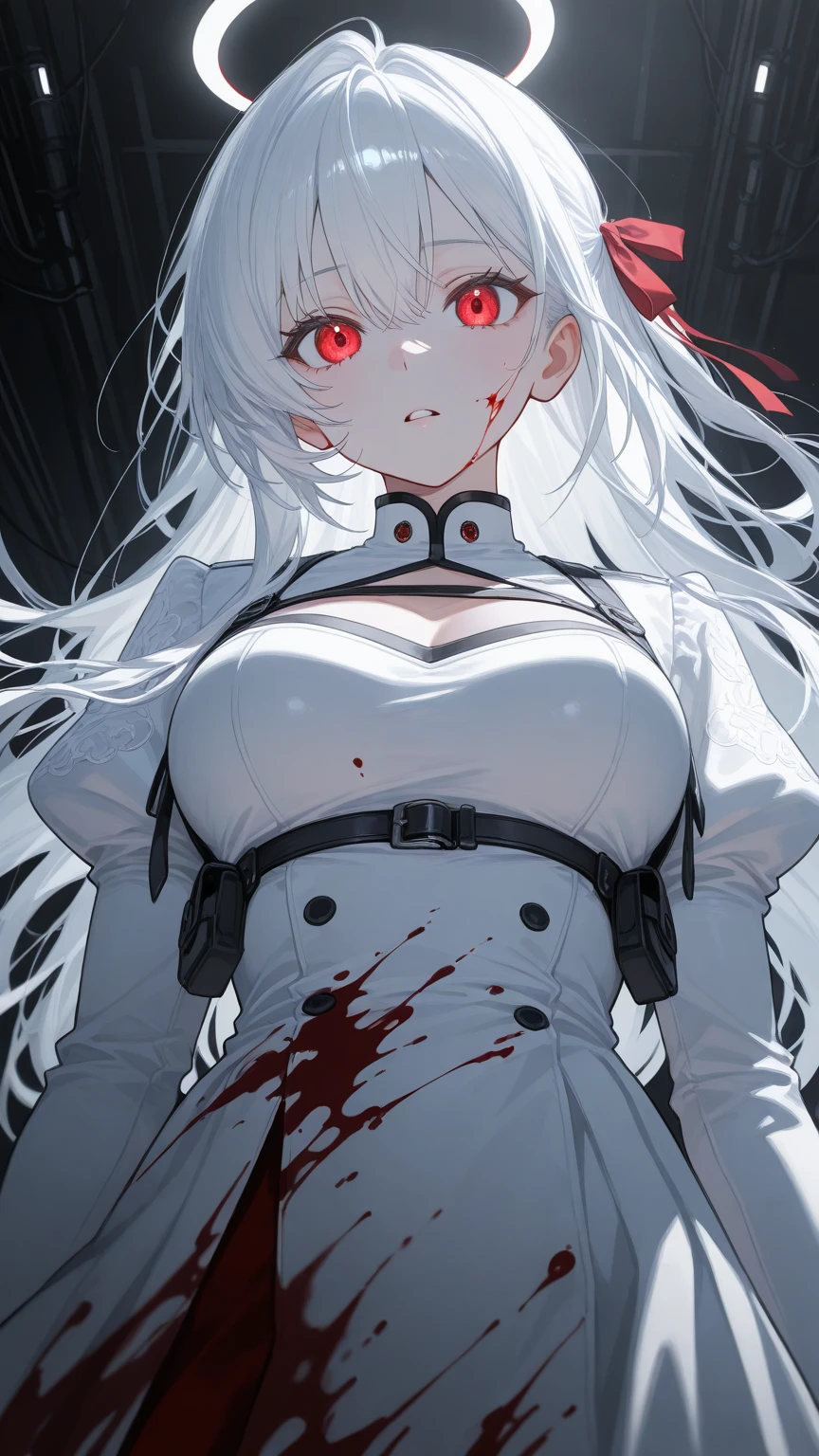 死んだ腐ったBloodに飢えた邪悪なzombie, Girl Venom, 黒い共bornborn物が付着している, Bloodまみれの, Evil look, Psychopathic, Torn clothes, Torn costume, sexy, reveal, Combat Stance, Very detailed, Vibrant appearance, Creative Action, Very detailed, Imaginative, Sensual, Voluntary, Small breasts, sexy, reveal, Highest quality, skinの質感, Intricate details, (Highest quality, masterpiece, 超High resolution), (8k wallpaper, High resolution, High resolution, born), (credibility: 1.4), (whole bodyショット), One girl, ((Anime Girls)),,(Bloodしぶき:1.6), ((Fantasy Witch Costume)), ((Flowing white hair)), ,(Bloodしぶき:1.6),Female curves, Large Breasts, Thick thighs, sexyな平らなお腹, 完璧なhand, 完璧なアニメのface, ((dark lolita dress)), Are standing, ((Wicked Smile)), ,(Bloodしぶき:1.6),In the Victorian city, gaslight, Steam circulates, Moonlight Illumination, night間照明, A sky filled with stars and galaxies,disaster々new devil horns,,(Bloodしぶき:1.6),アニメzombie魔女デザイン, ねじれた笑face、Bloodまみれの、頭からの出Blood、Bloodしぶき、,(Bloodしぶき:1.6),Crossbones, skull, Streetwear Design, Provector, Horror Style, Full Design, Huge breasts, Very detailed, Realistic, Dark fantasy, Gloomy atmosphere, Intricate details, Crazy Smile, 狂ったeye, A cute and luxurious hair band,(masterpiece:1.2, Highest quality), Scary atmosphere、Distorted facial expressions、Horror Art、Bloodの雨、Bloodを流す、Bloodしぶき,(Bloodしぶき:1.6),悪魔のeye、redいeye、scar、火scar、whole body、Torn hair of a woman dressed in slave clothing、（Long Hair）、（eyeにかかる長さの前髪）、Black Hair、（（（eyeの下のクマ）））、青白いskin、Feeling unwell、Pathological、邪悪な笑face、狂ったeye、（Grin）Dramatic makeup，Create mixed media art、,Horror 1 Girl, Open_mouth, , red_eye, Blood, Tilt_red_skin, Injury, Blood_in addition_face, Bandaged_arm, Blood_in addition_zombie, Blood_in addition_hand　, Open your eyelids wide, The trend is all, mouthを大きくOpen, mouthを開けてteethをむき出しにする,獣のような鋭いteeth, Wide lips, 非常に広いmouth, Vermilion cheeks, blonde, ,(Bloodしぶき:1.6),Princess Cut, Ribbon hair ornament, brooch, Otaku Room, Well-built body, Nice body, Ample breasts, Thick body,eyeを大きく開いて、Scary atmosphere、Distorted facial expressions、ねじれた笑face、Bloodまみれの、頭からの出Blood、Bloodしぶき、whole body、,(Bloodしぶき:1.6),Long Hair、Long bangs、Well-built,Broad shoulders,I focus,(face),Messy Hair,いeye,(光るeye),red信号,笑face,big 笑face,teeth,psycho 笑face,gesugao,Dark city background,darkness,night,(close),良いeye, 良いteeth,サディスティックな笑face,,all,光沢のあるskin,詳細なface,Beautiful body,　mouthからの白い息　Luxurious lace long gloves